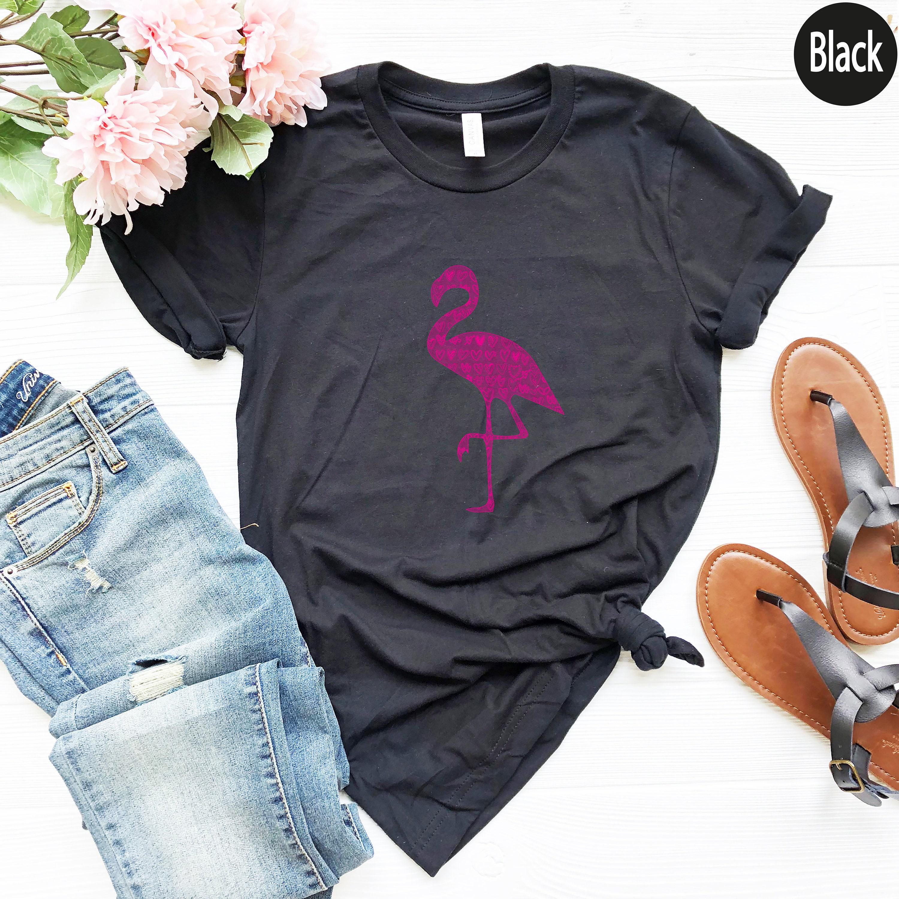 Aesthetic Flamingo Shirt, Funny Animals Lovers Shirt, Trendy Zoo Visitors Shirt, Pink Flamingo Tee, Minimalist Flamingo Lover Tshirt