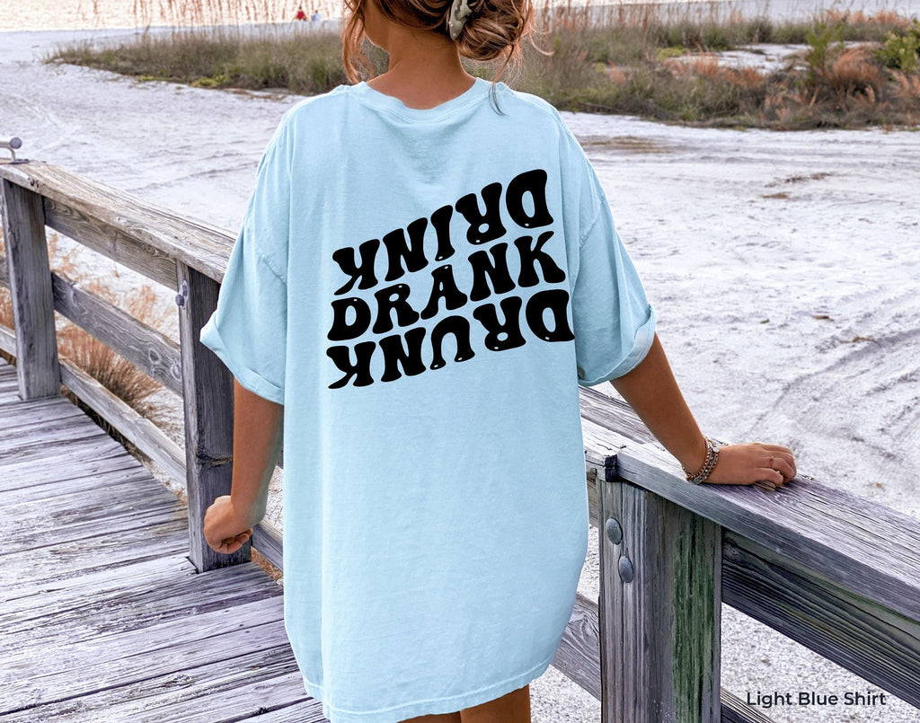 Drink Drank Drunk Hoodie, Party Friends Sweatshirts, Women's Funny Drinking Shirts, Trendy Drunk Girl Hoodie, Matching Friends Gifts