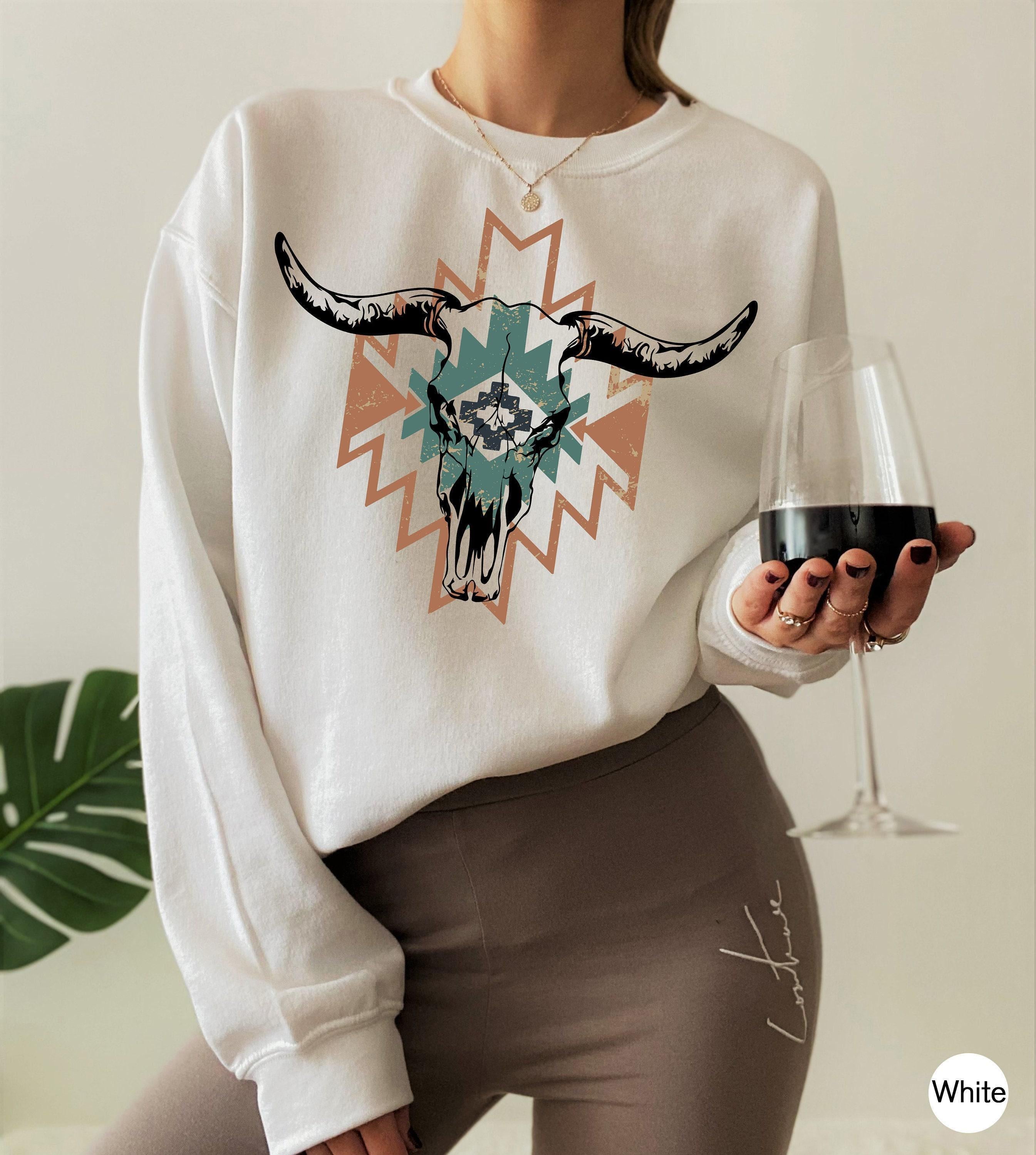 Boho Bull Skull Shirt | Women's Country Shirt, Western Graphic Tee, Country Concert Tee, Country Music Shirt, Country Vibes Shirt, Cowgirl