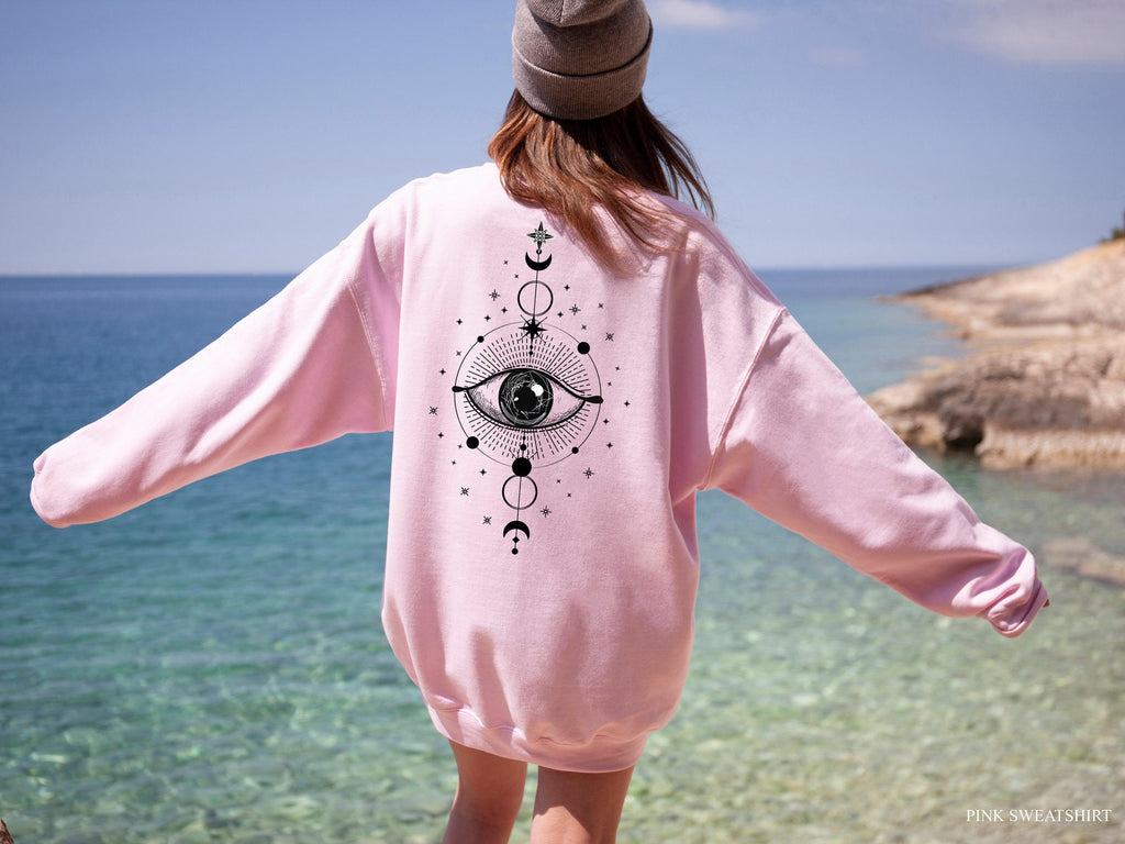 All Seeing Eye Sweatshirt, Sun and Moon Shirt, Trendy Hoodie For Women, Witch Shirt, Aesthetic Valentines Gifts, Witchy Gift For Her