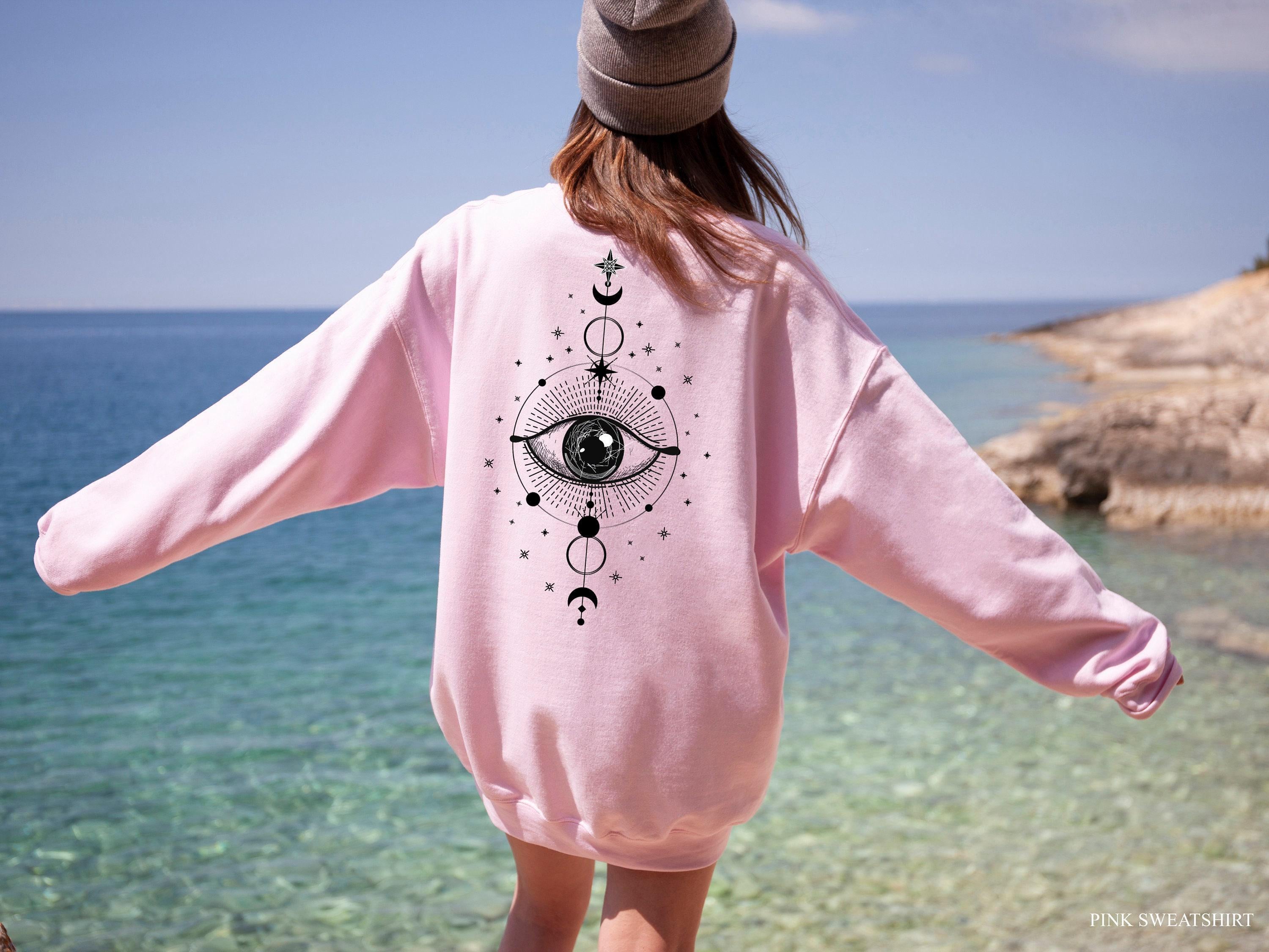 All Seeing Eye Sweatshirt, Sun and Moon Shirt, Trendy Hoodie For Women, Witch Shirt, Aesthetic Valentines Gifts, Witchy 