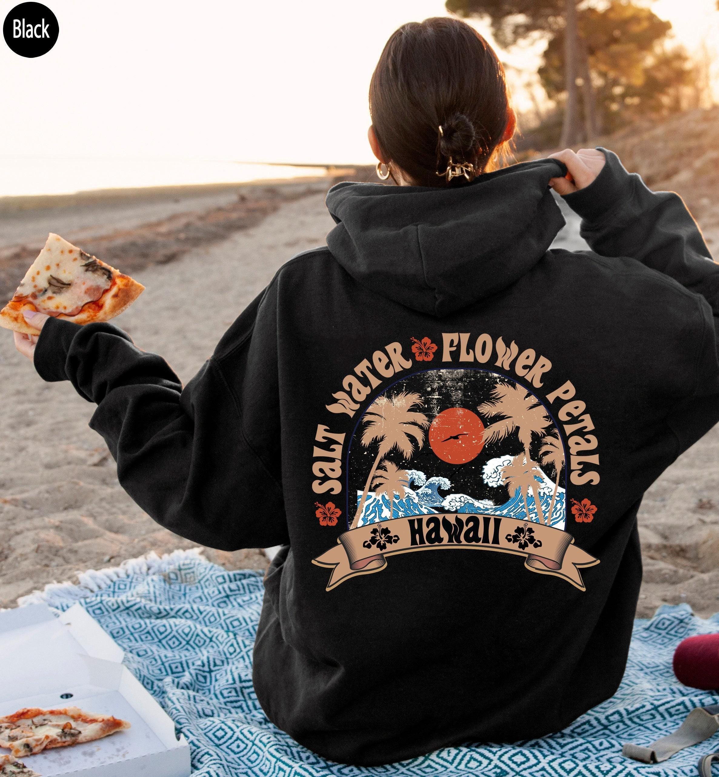 Trendy Surf Hoodie | Aesthetic Hawaii Sweatshirt, Surfer Girl Tshirt, Woman'S Summer Shirt, Siesta Beach Hoodie, Summer 