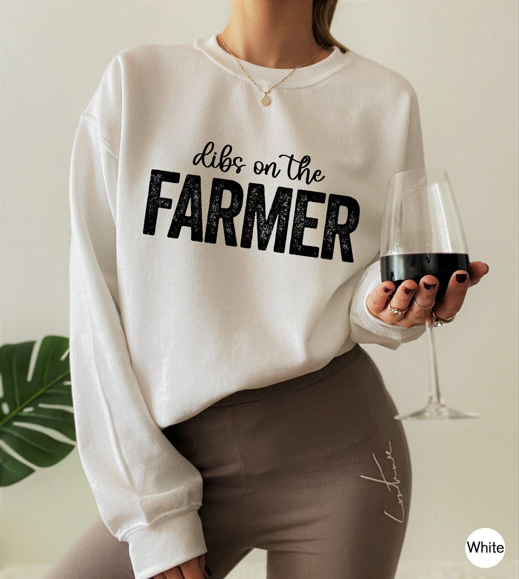 Dibs On The Farmer Shirt, Women's Funny Country Shirt, Cowgirl Sweatshirt, Funny Farm Shirt, Girl's Farming Tshirt, Farm Life T-shirt