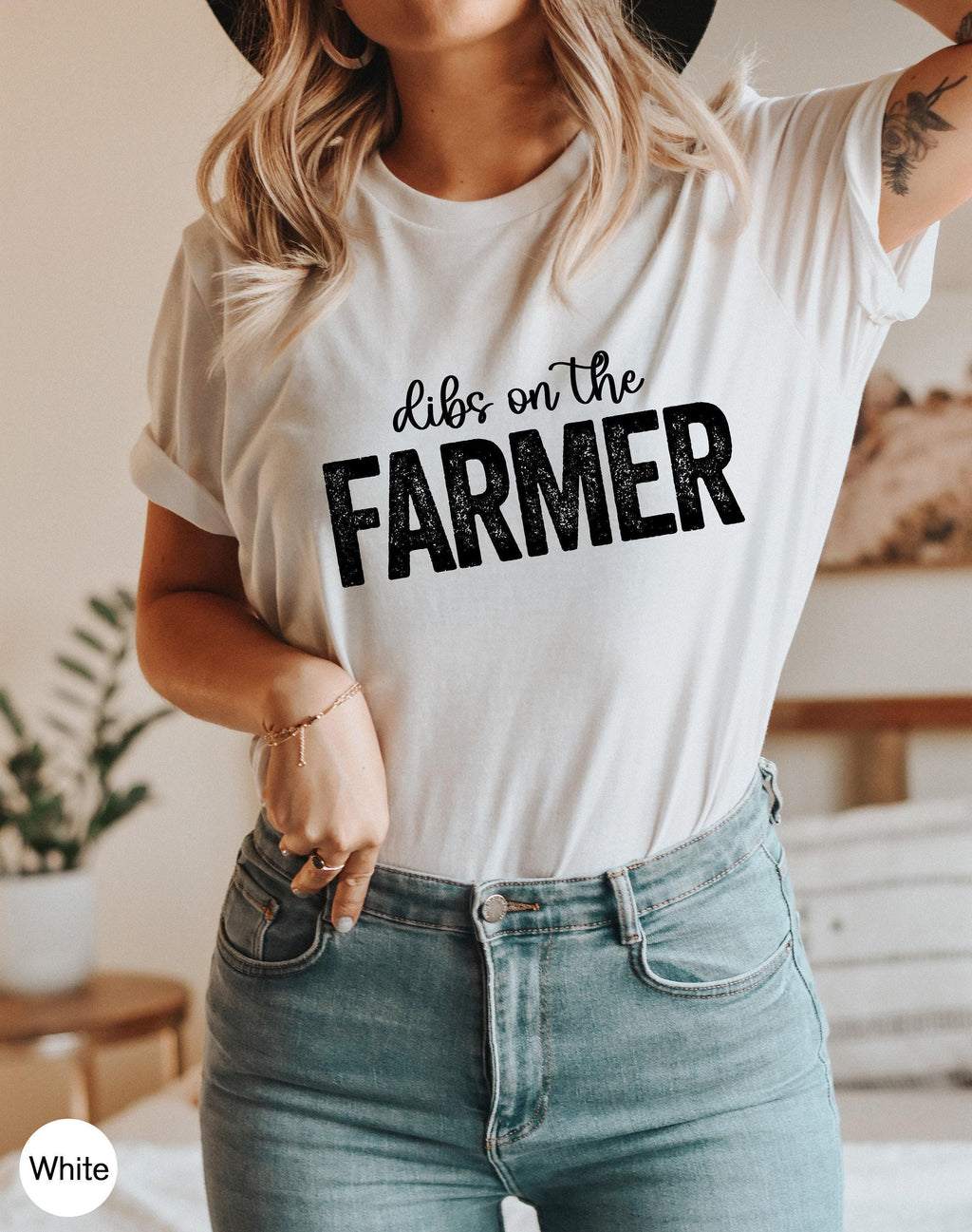 Dibs On The Farmer Shirt, Women's Funny Country Shirt, Cowgirl Sweatshirt, Funny Farm Shirt, Girl's Farming Tshirt, Farm Life T-shirt