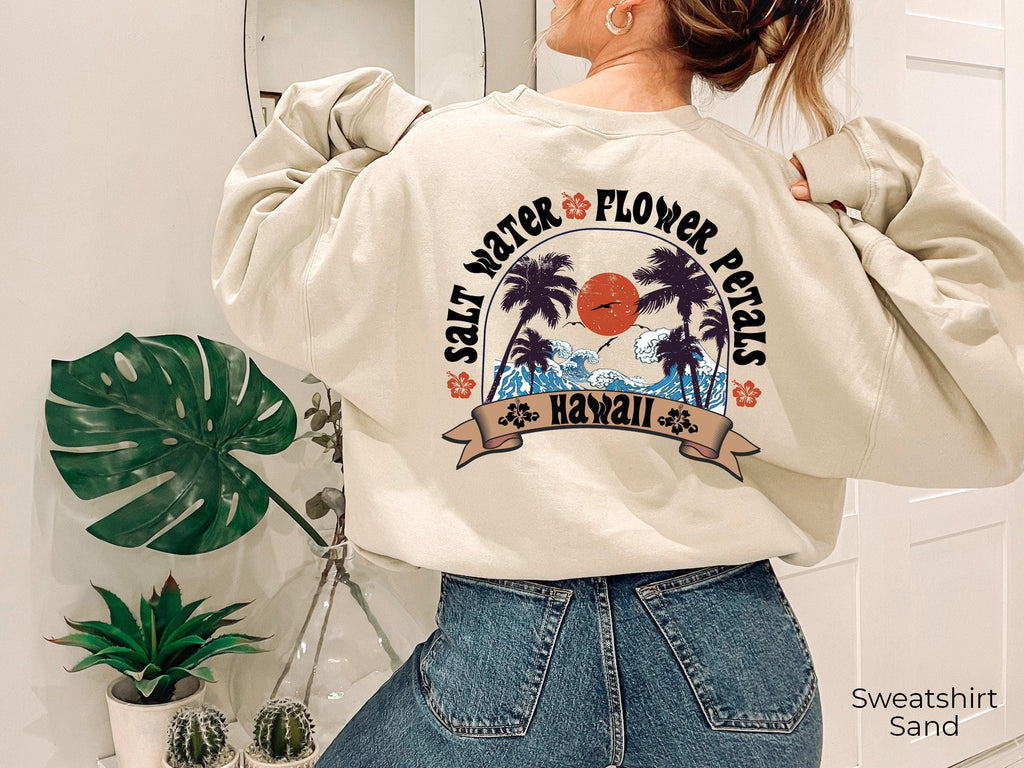 Trendy Surf Hoodie | Aesthetic Hawaii Sweatshirt, Surfer Girl Tshirt, Woman'S Summer Shirt, Siesta Beach Hoodie, Summer Vibes, Pullover