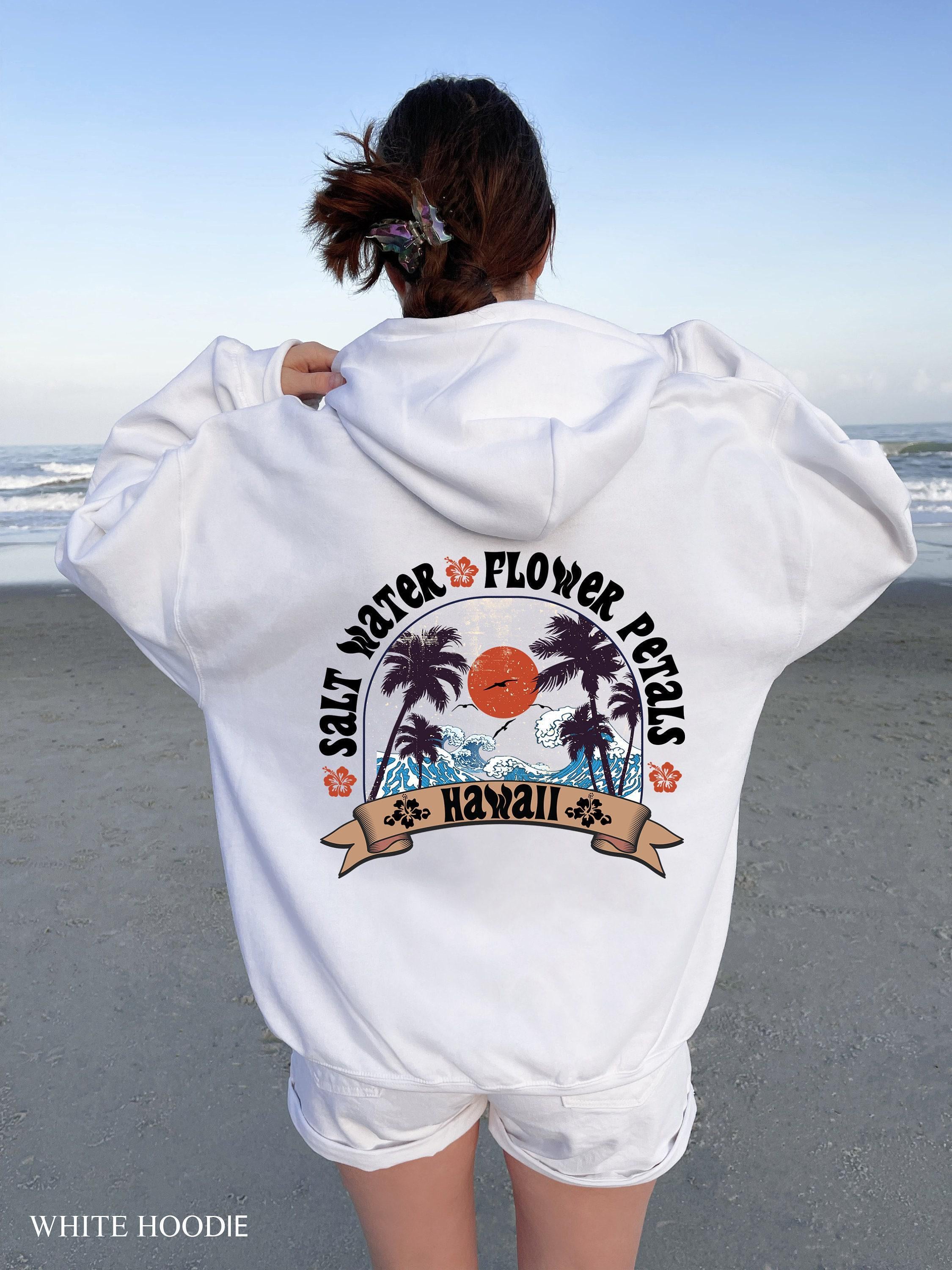 Trendy Surf Hoodie | Aesthetic Hawaii Sweatshirt, Surfer Girl Tshirt, Woman'S Summer Shirt, Siesta Beach Hoodie, Summer Vibes, Pullover