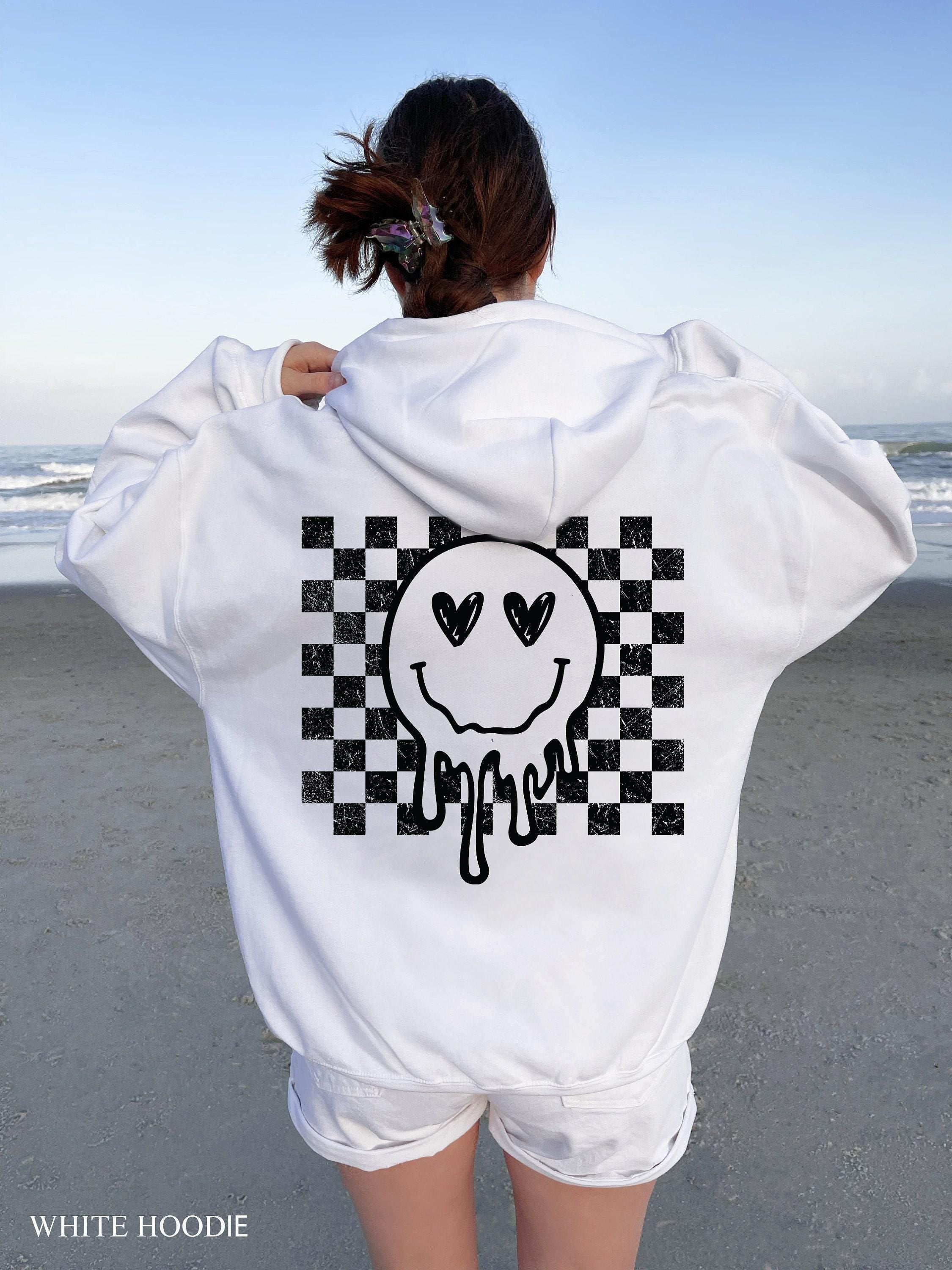 Happy Face Sweatshirt, Smile Face Shirt,  Hoodie, Aesthetic Valentines Gift For Her, Trendy Hoodie For Women, Cute Tshirts