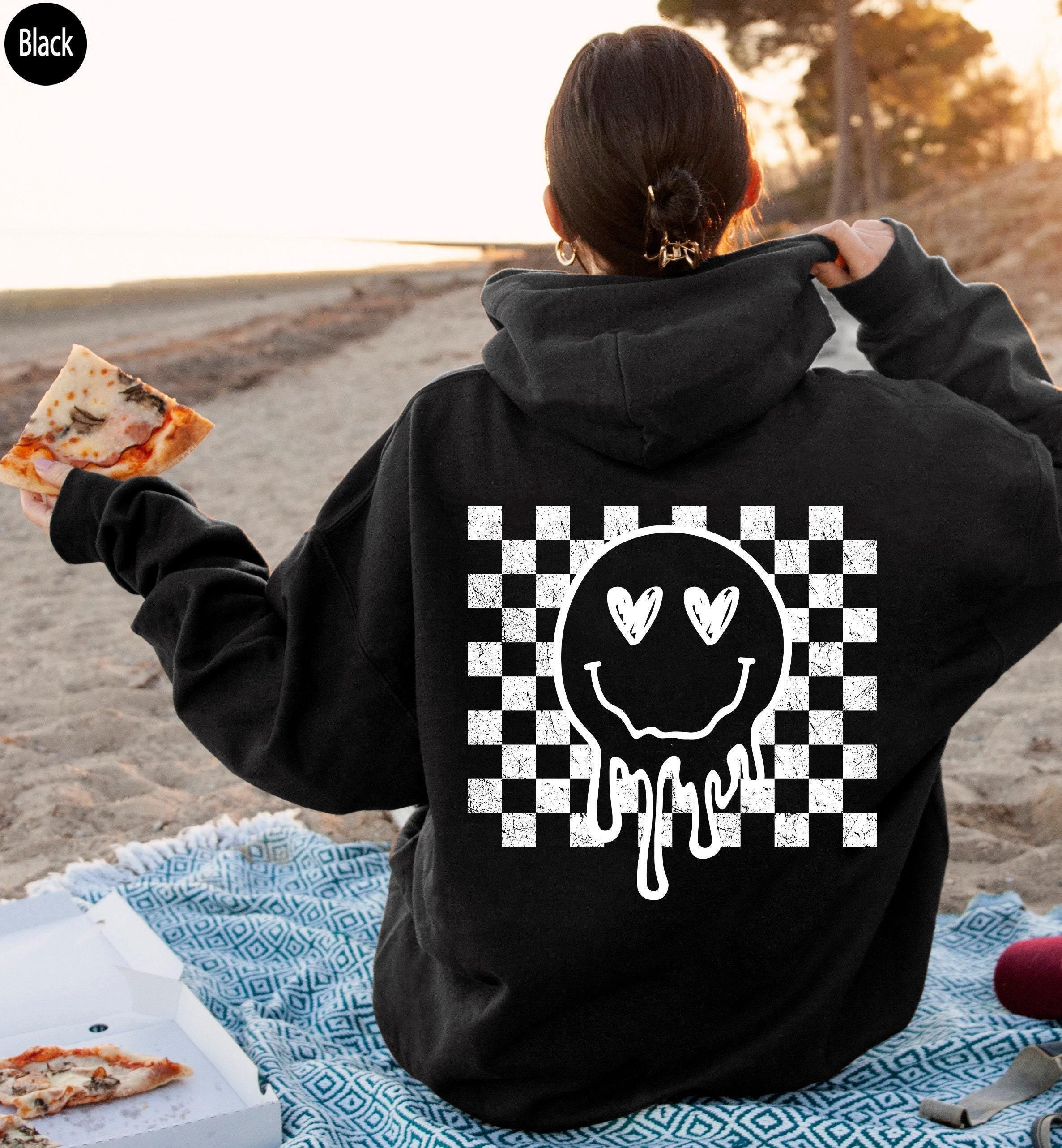 Happy Face Sweatshirt, Smile Face Shirt,  Hoodie, Aesthetic Valentines Gift For Her, Trendy Hoodie For Women, Cute Tshirts
