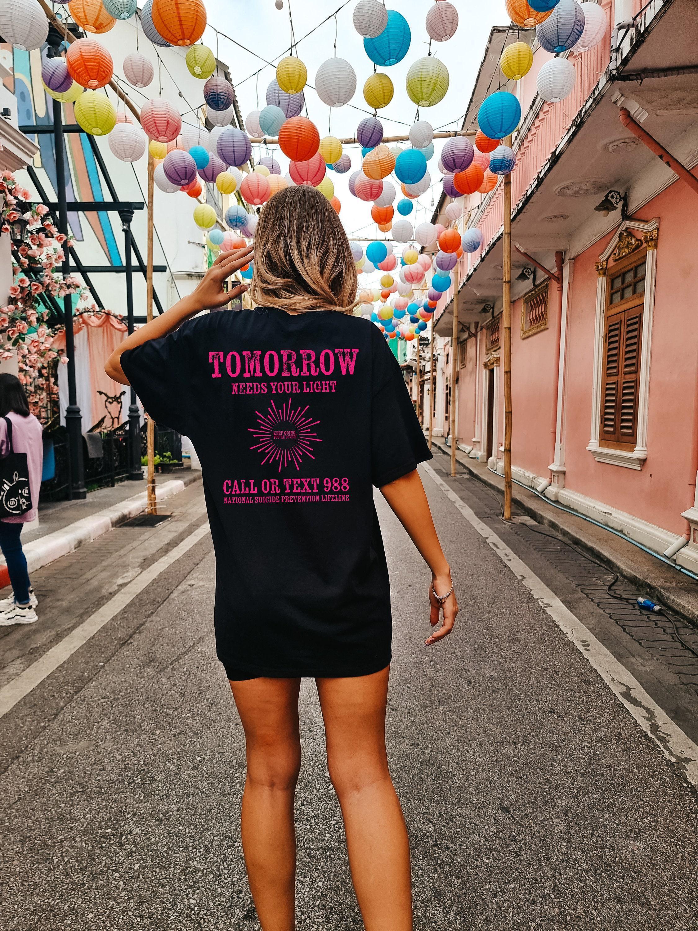 Tomorrow Needs Your Lights Hoodie | Women Mental Health Sweatshirt, Animal Lover Gifts, Giraffe Lover Gifts, Giraffe Gift, Cute Shirt