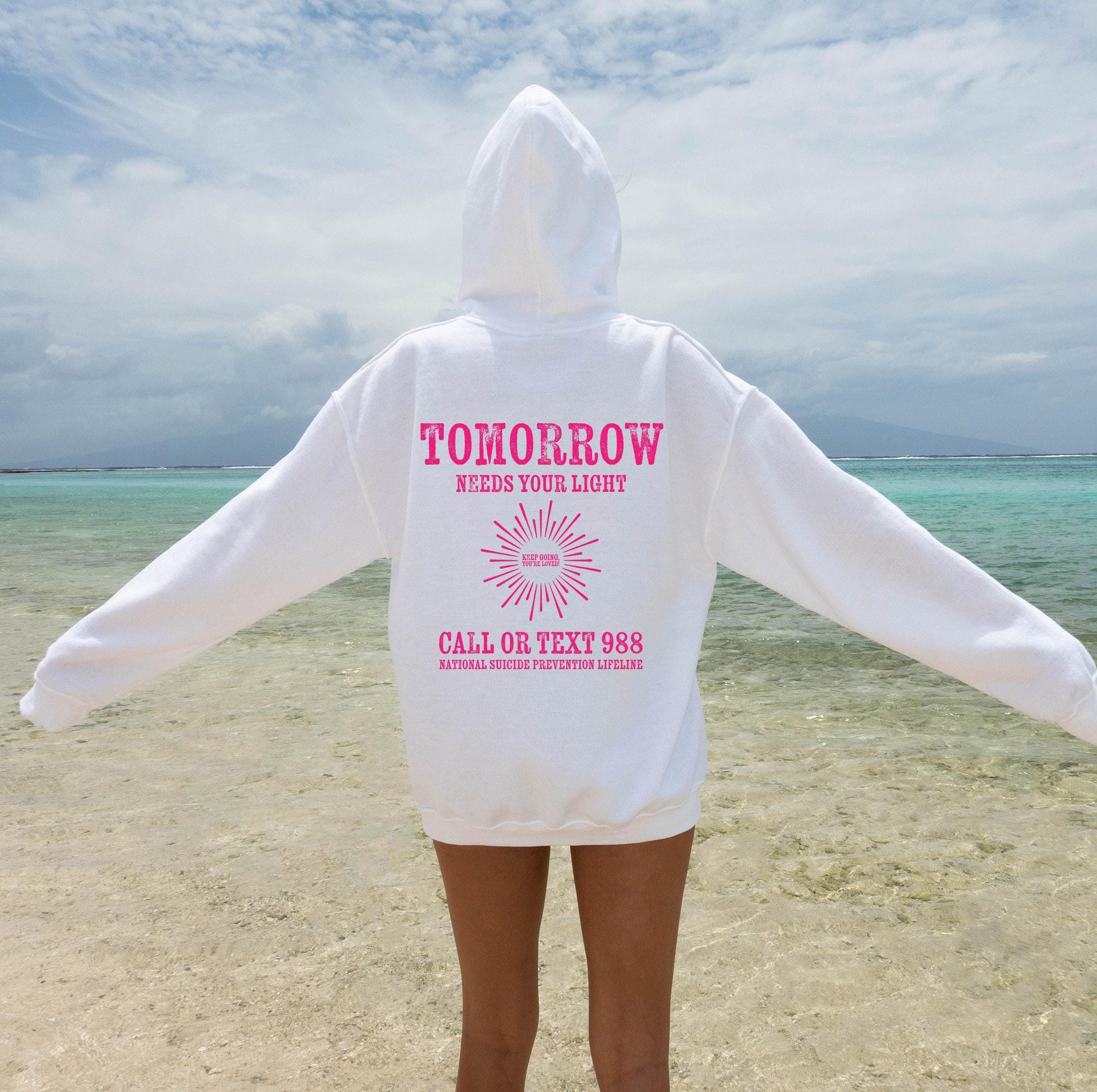 Tomorrow Needs Your Lights Hoodie | Women Mental Health Sweatshirt, Animal Lover Gifts, Giraffe Lover Gifts, Giraffe Gift, Cute Shirt