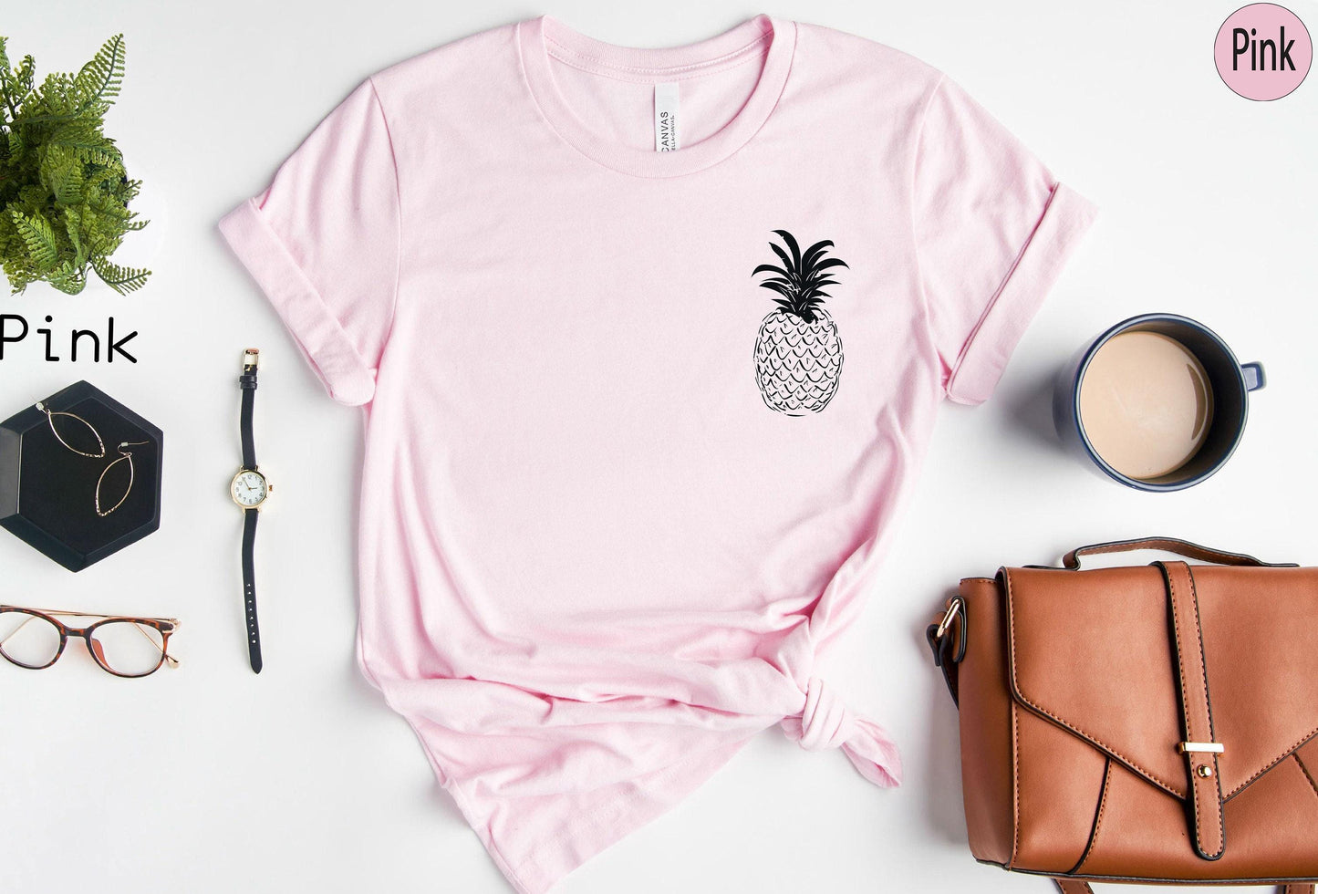 Minimalist Pineapple Sweatshirt | Pocket Fruit Shirt, Gift For Plant Lover, Trendy Hoodie, Summer Vibes, Foodie T Shirt, Vegan Shirt