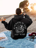 Read Books Be Kind Stay Weird Hoodie, Astrology Book Lover Sweatshirt, Flowery Bookish Merch T-Shirt For Woman, Cute Gift For Readers