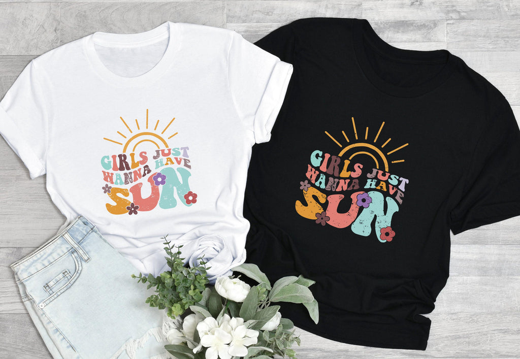 Girls Just Wanna Have Sun Shirt, Funny Summer Shirt, Girlfriends Tshirt, Sisters Tee, Summer Lover Shirt, Matching Girls Group Shirt