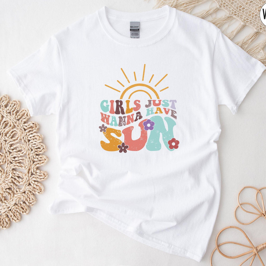 Girls Just Wanna Have Sun Shirt, Funny Summer Shirt, Girlfriends Tshirt, Sisters Tee, Summer Lover Shirt, Matching Girls Group Shirt