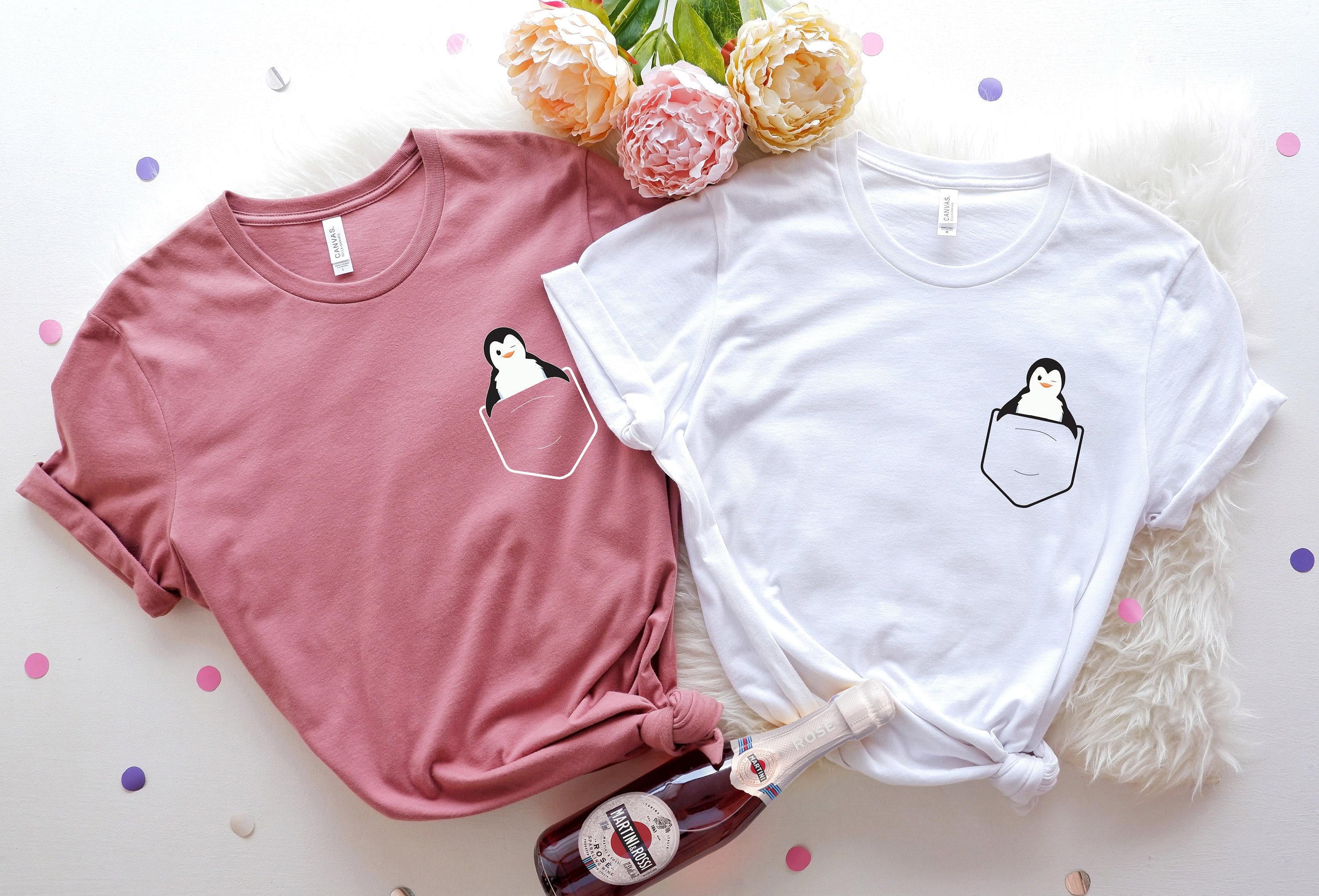 Penguin Pocket Shirt, Pocket Penguin Shirt, Cute Penguin Sweatshirt, Penguin Gifts For Kids, Animals Lover Gifts For Wom