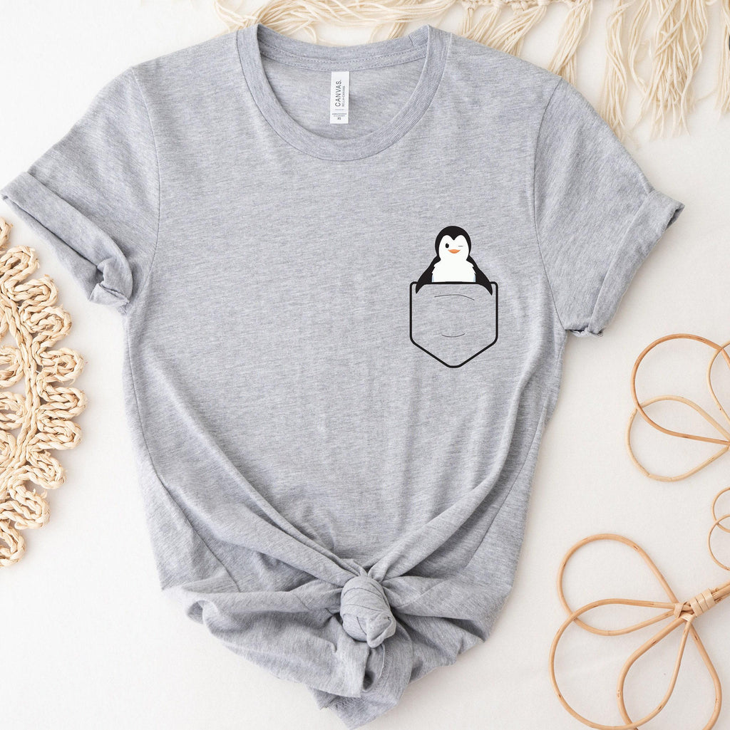 Penguin Pocket Shirt, Pocket Penguin Shirt, Cute Penguin Sweatshirt, Penguin Gifts For Kids, Animals Lover Gifts For Women, Funny Tee