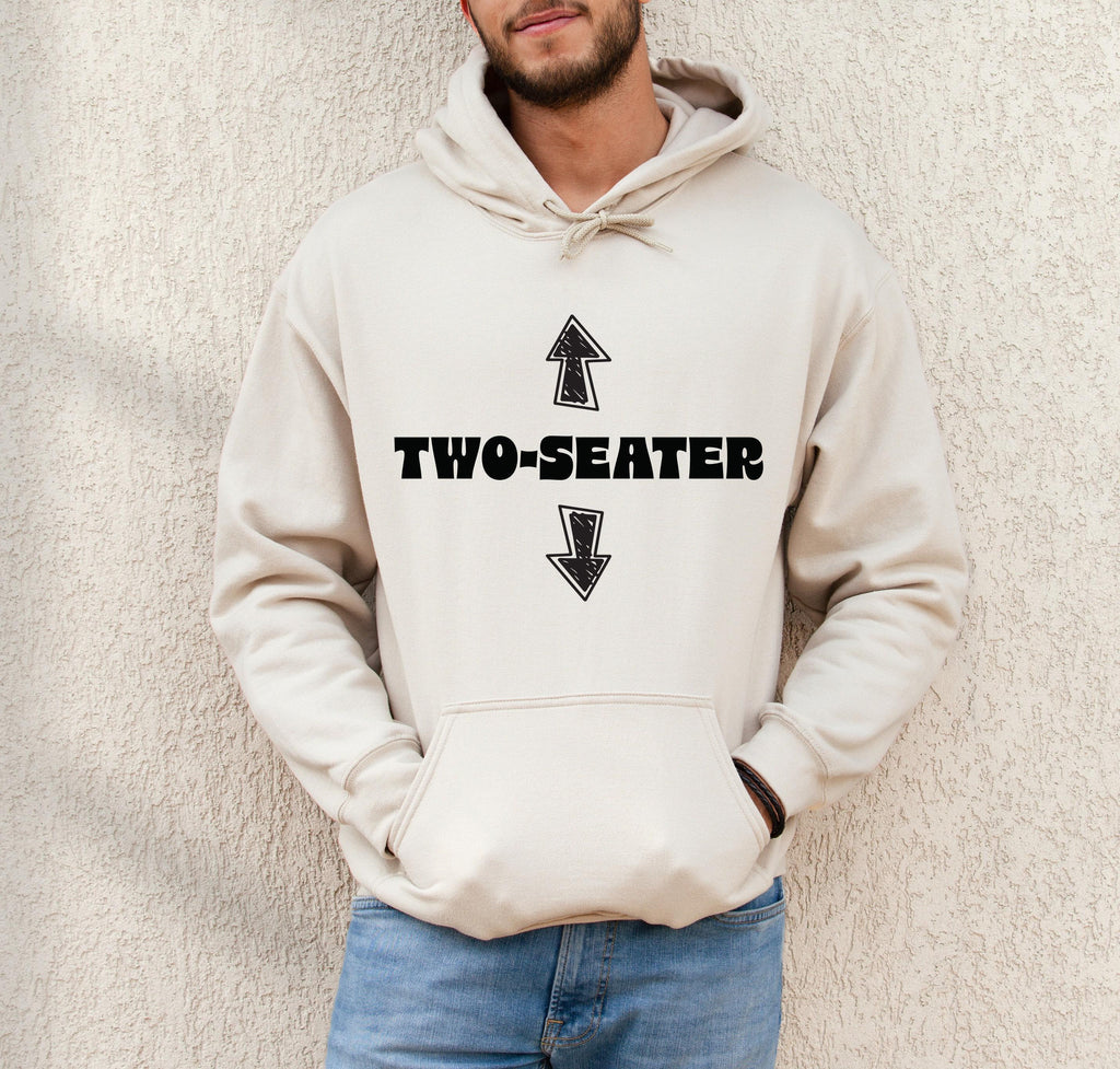 Funny Two Seater Hoodie for Men, Sarcastic Husband Gift, Dad Joke Hoodie