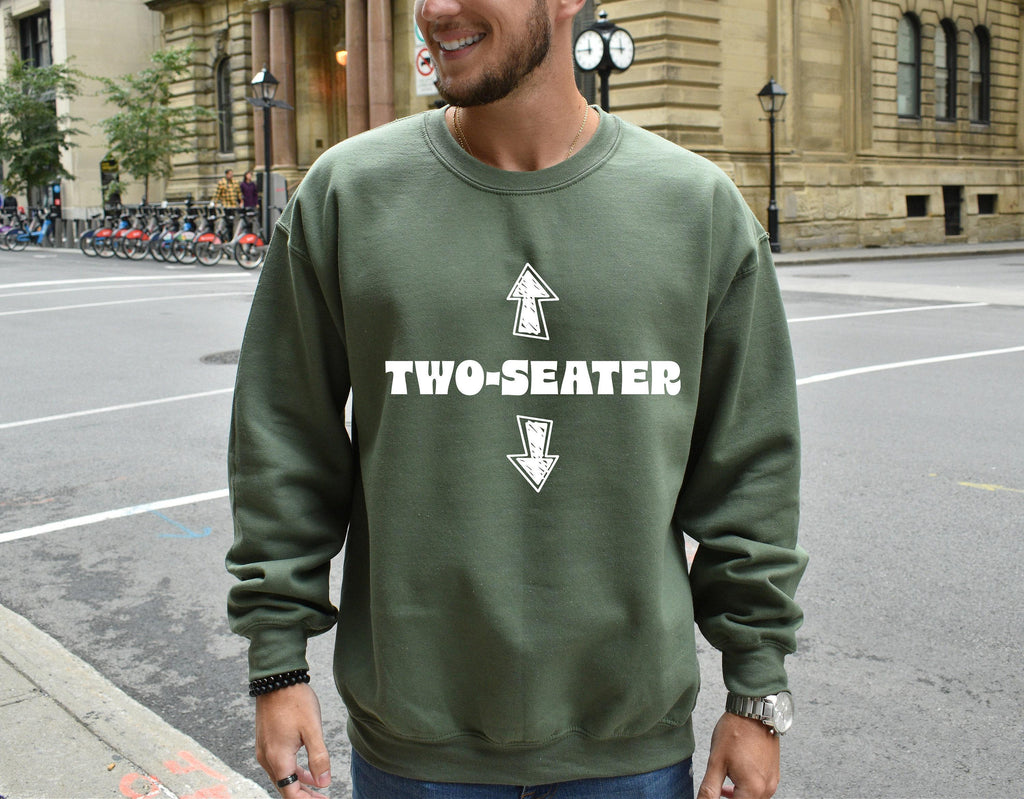 Funny Two Seater Hoodie for Men, Sarcastic Husband Gift, Dad Joke Hoodie