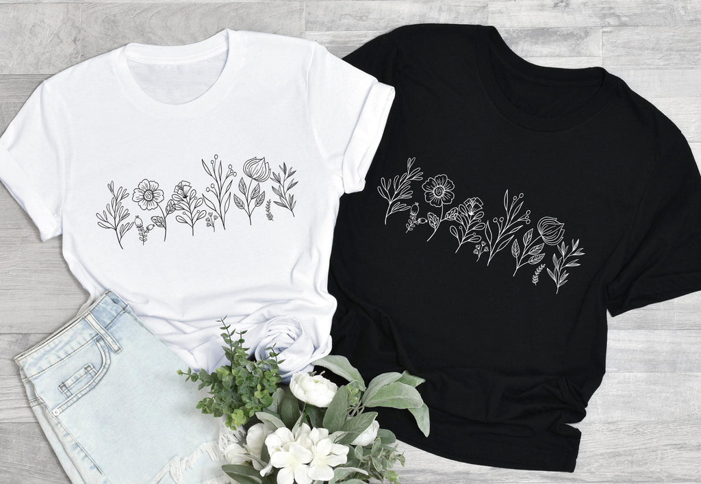 Wildflower Sweatshirt | Women's Flowery Mama Shirt, Flower Lover Gift, Botanical Gifts, Nature Lover Shirt, Vintage Flower, Plant Mom Shirt
