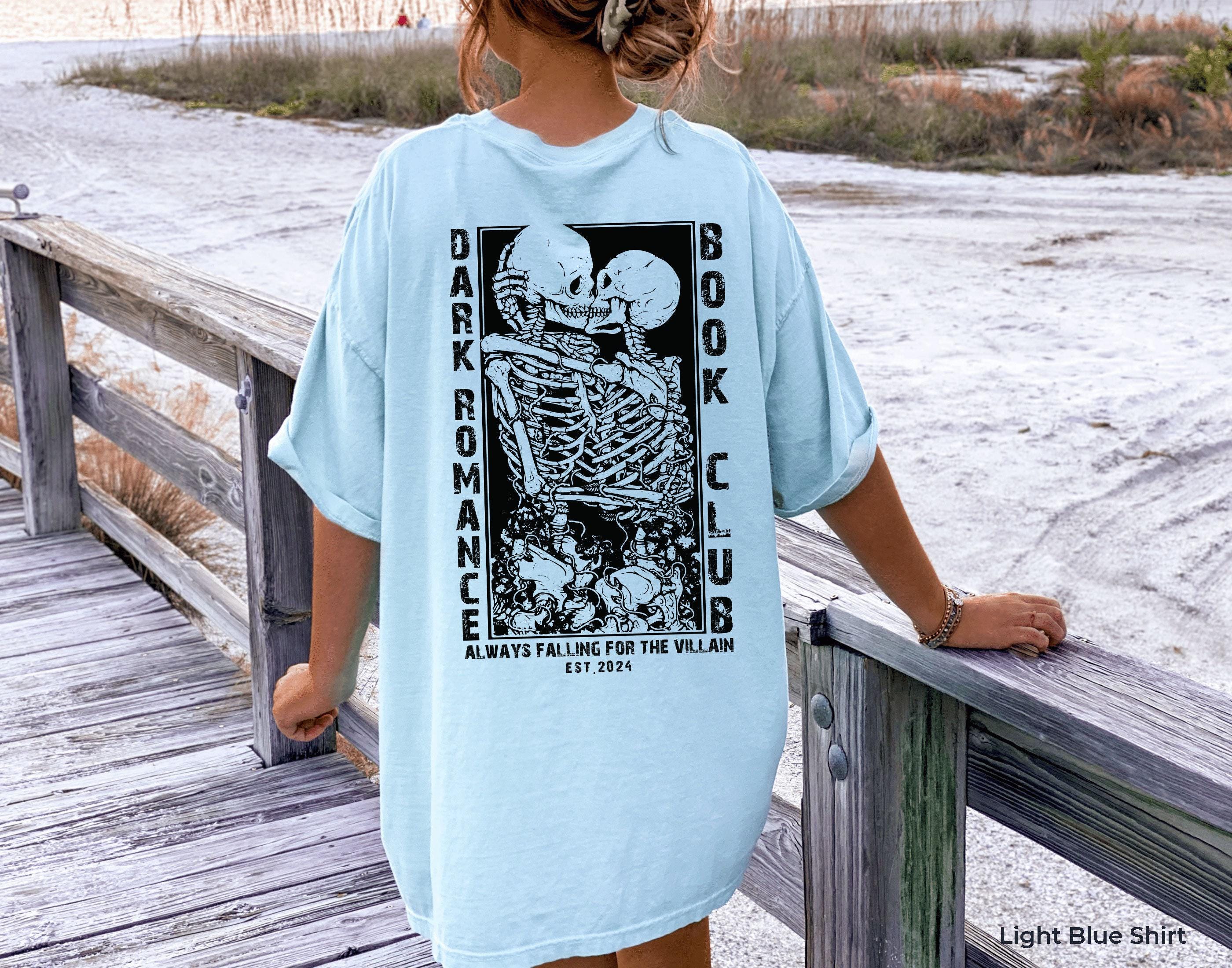 Dark Romance Book Club Sweatshirt, Skeleton Hoodie For Lover, Couple Shirts For Book Lovers, Romance Reader Sweater, Gif