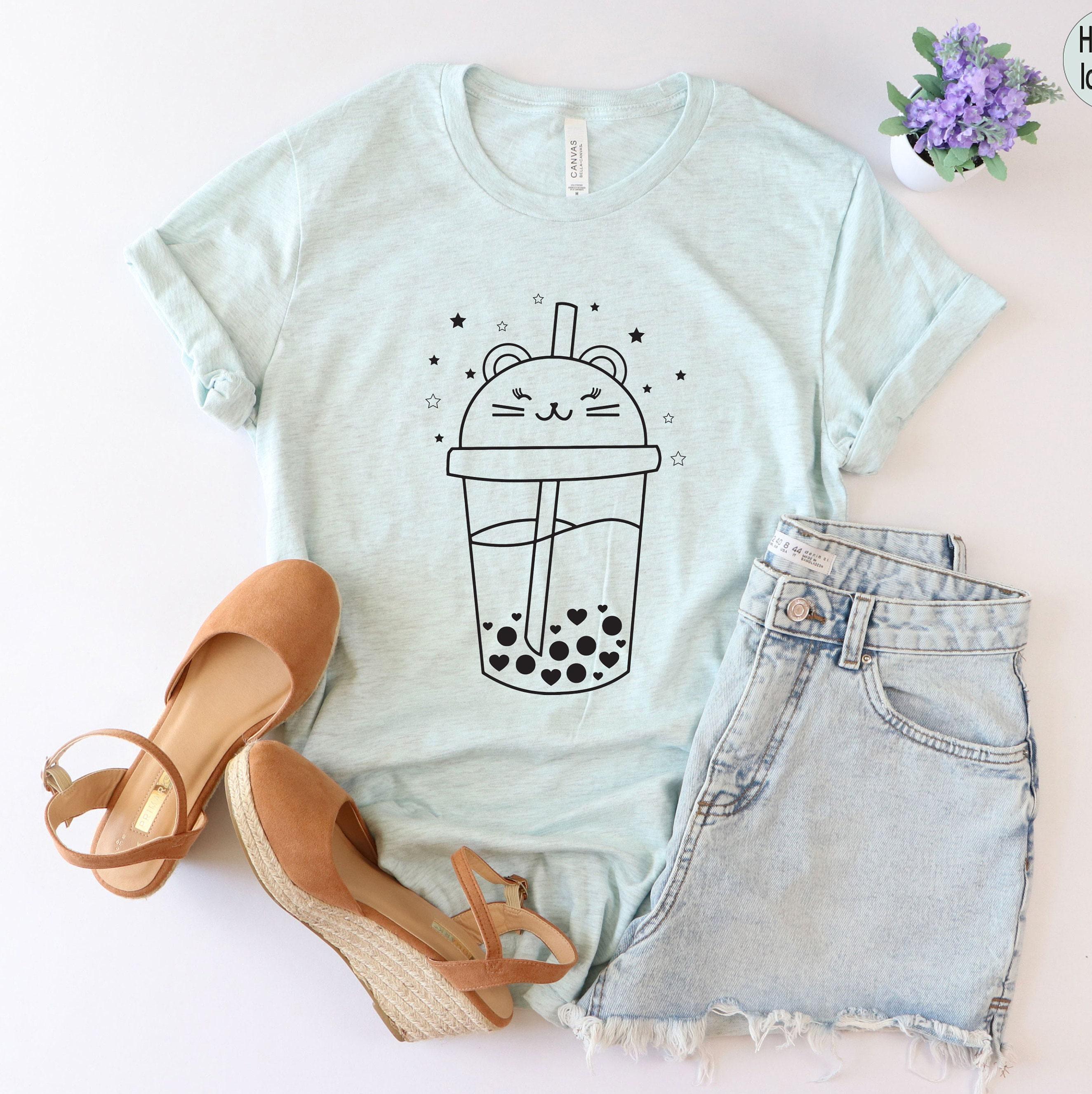 Boba Sweatshirt, Cat Boba Shirt, Koala Boba Hoodie, Bubble Tea Shirt, Kawaii Gift For Boba Lovers, K-Drama Tshirts, Trendy Cute Gifts