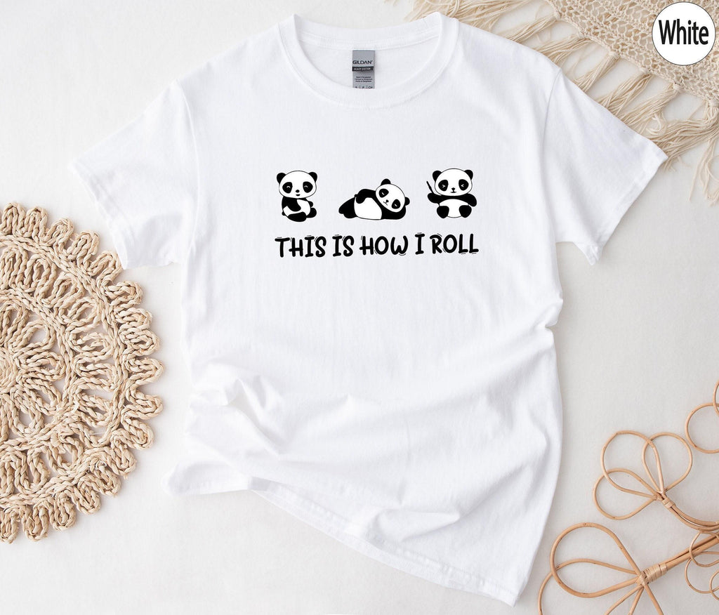 This Is How I Roll Sweatshirt, Funny Panda Rolling Shirt, Cute Panda Hoodie, Animals Lover Gifts, Aesthetic Animals Print T shirt