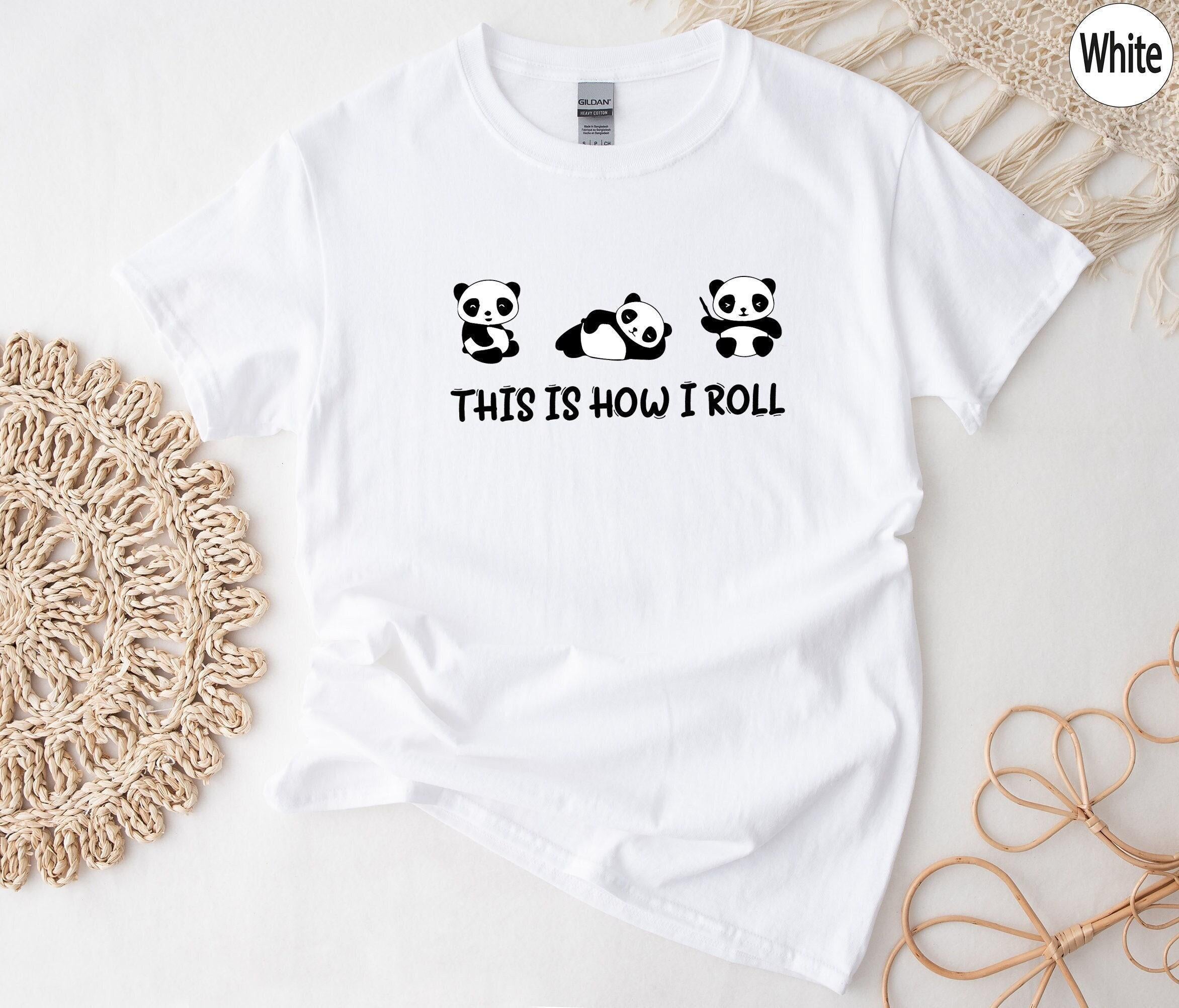 This Is How I Roll Sweatshirt, Funny Panda Rolling Shirt, Cute Panda Hoodie, Animals Lover Gifts, Aesthetic Animals Print T shirt