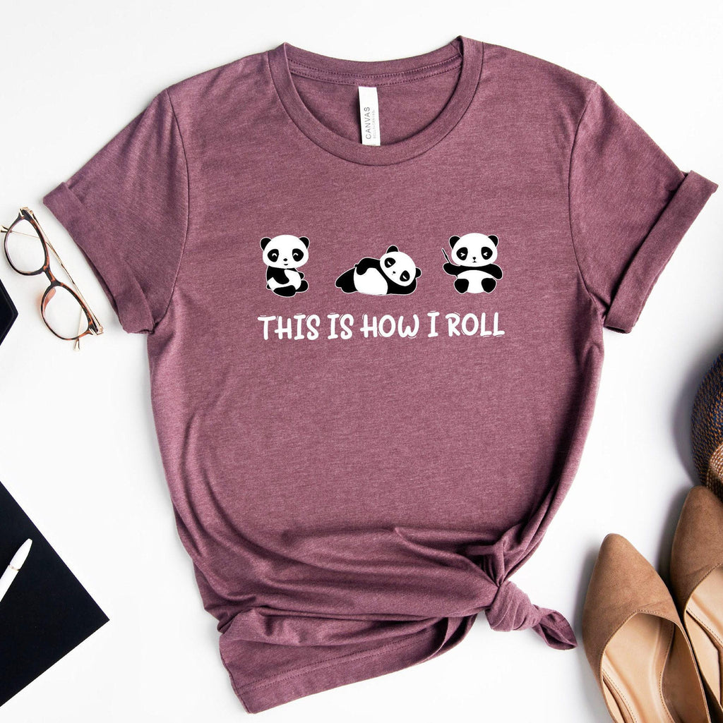 This Is How I Roll Sweatshirt, Funny Panda Rolling Shirt, Cute Panda Hoodie, Animals Lover Gifts, Aesthetic Animals Print T shirt