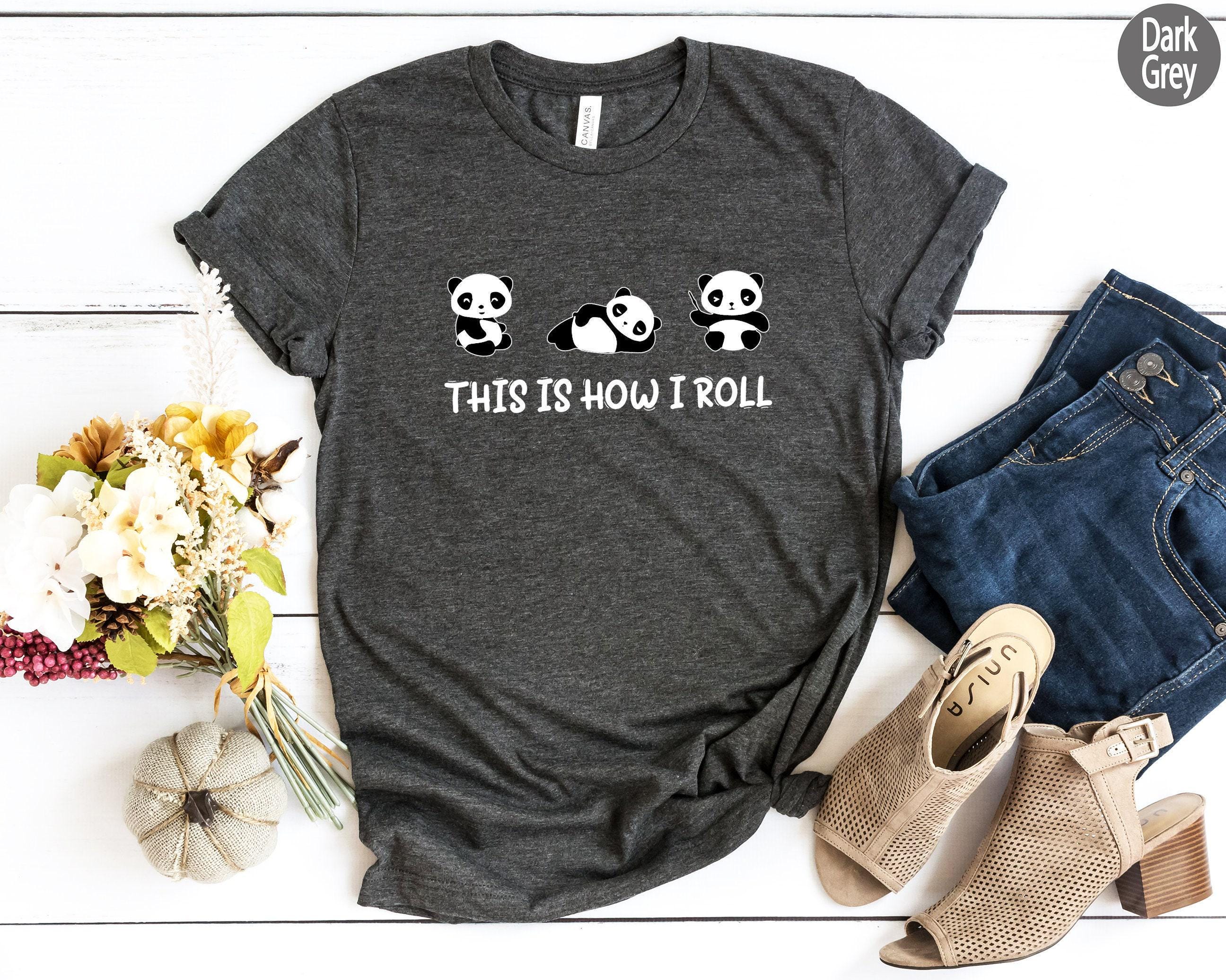 This Is How I Roll Sweatshirt, Funny Panda Rolling Shirt, Cute Panda Hoodie, Animals Lover Gifts, Aesthetic Animals Prin