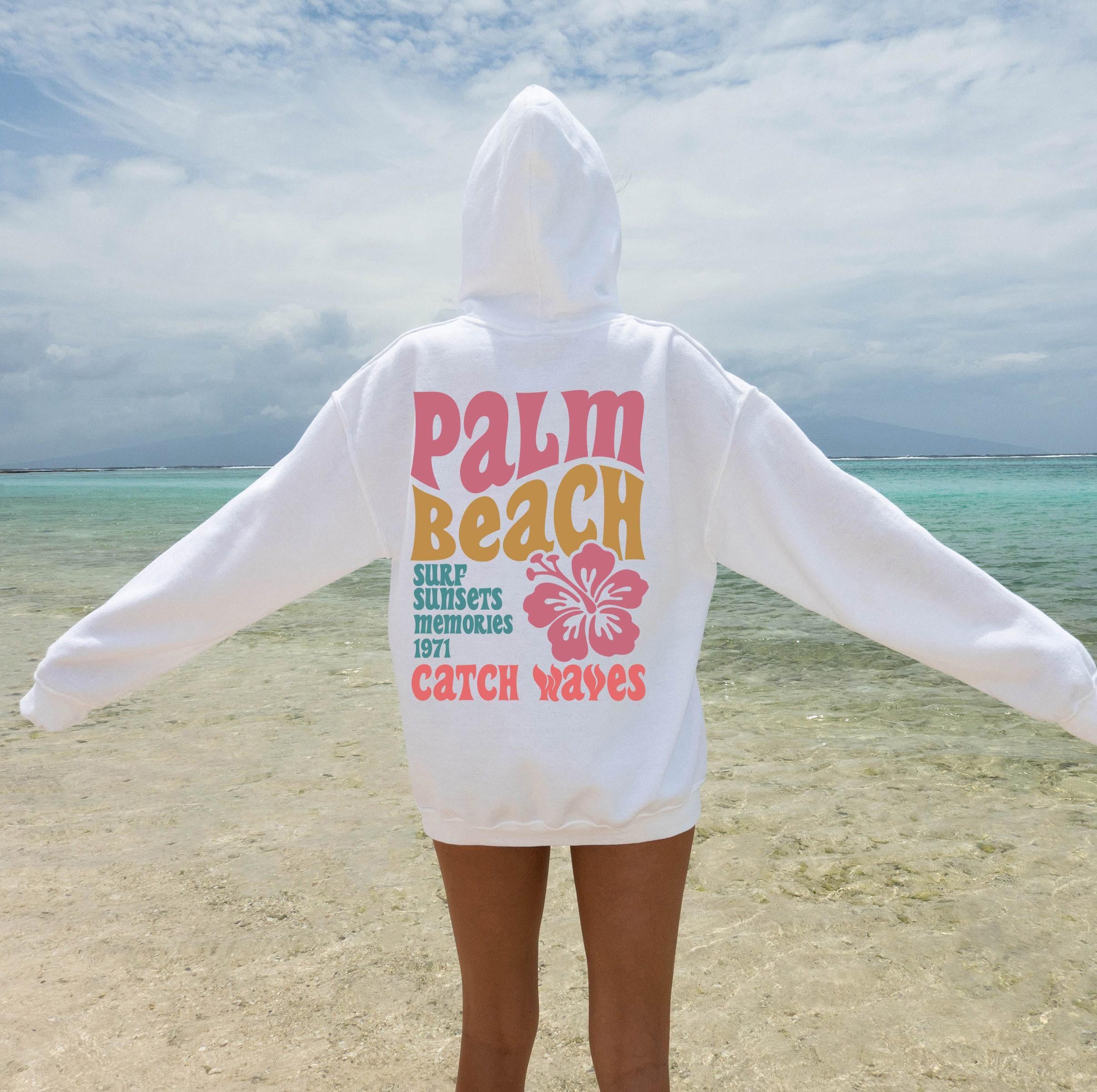 Palm Beach Shirt, Women's Aesthetic Sweatshirt, Retro Summer Tshirt,  Hoodie, Surf Shirt, Coconut Girl Shirt, Best Friend Gifts