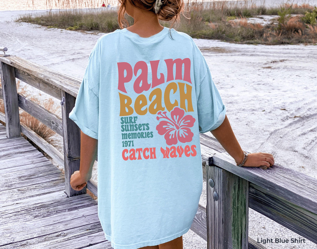 Palm Beach Shirt, Women's Aesthetic Sweatshirt, Retro Summer Tshirt,  Hoodie, Surf Shirt, Coconut Girl Shirt, Best Friend Gifts